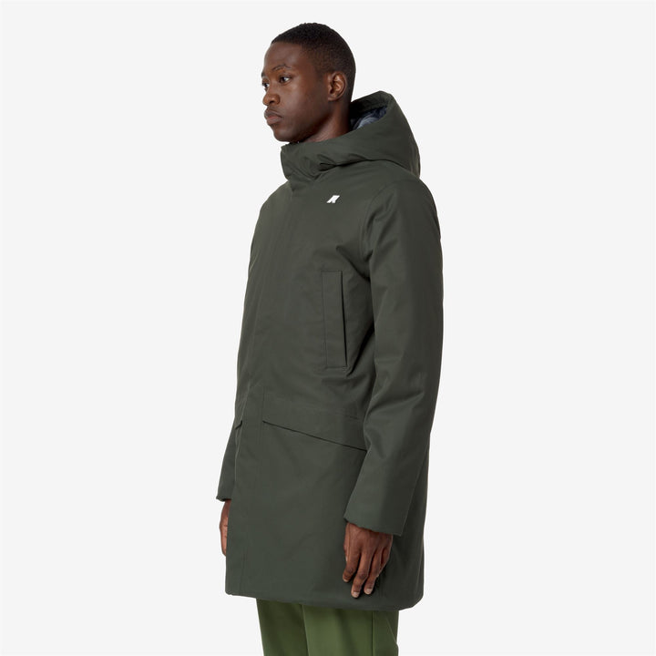 K-WAY - Veste Jarno Twill Marmotta Vert - Lothaire