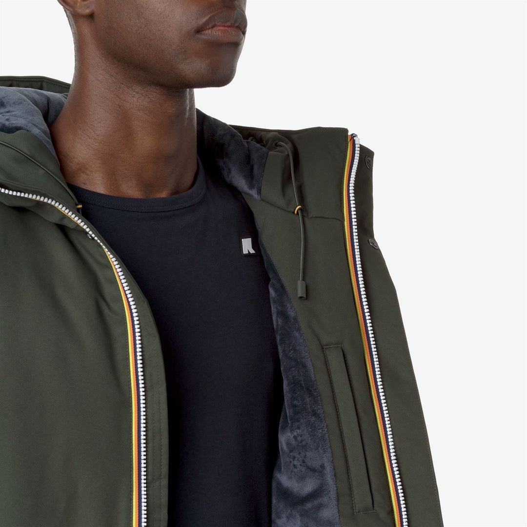 K-WAY - Veste Jarno Twill Marmotta Vert - Lothaire