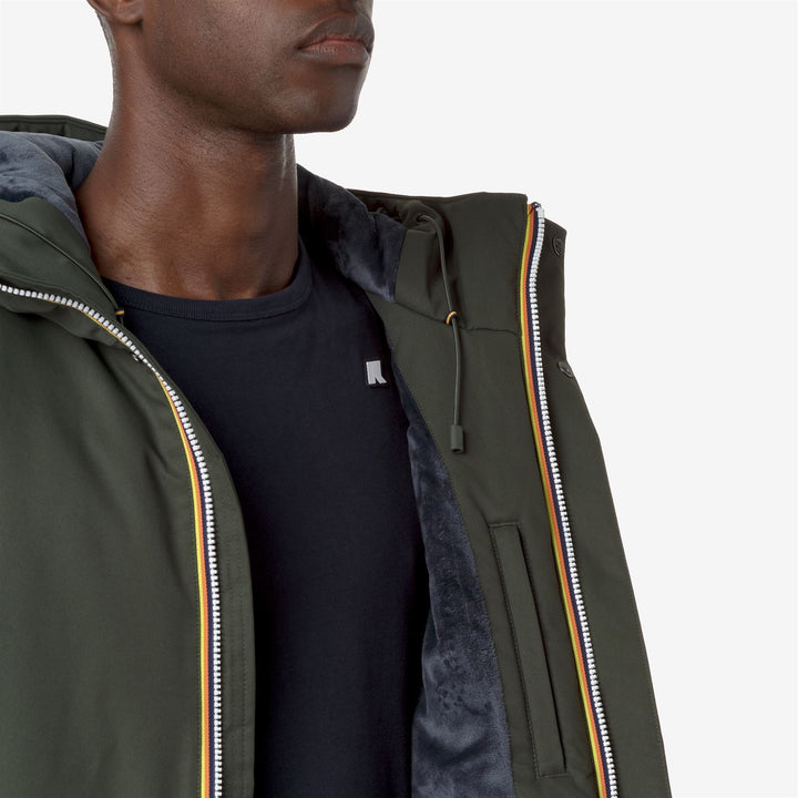 K-WAY - Veste Jarno Twill Marmotta Vert - Lothaire