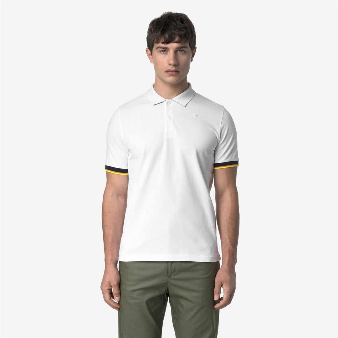 K - Way - VINCENT PIQUE Polo pour Homme Blanc - Lothaire