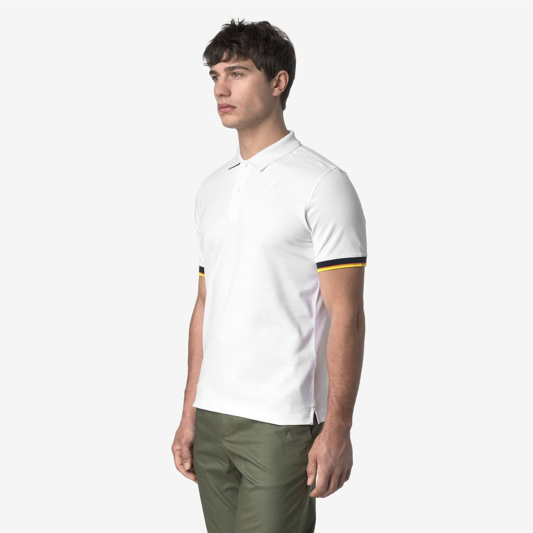 K - Way - VINCENT PIQUE Polo pour Homme Blanc - Lothaire