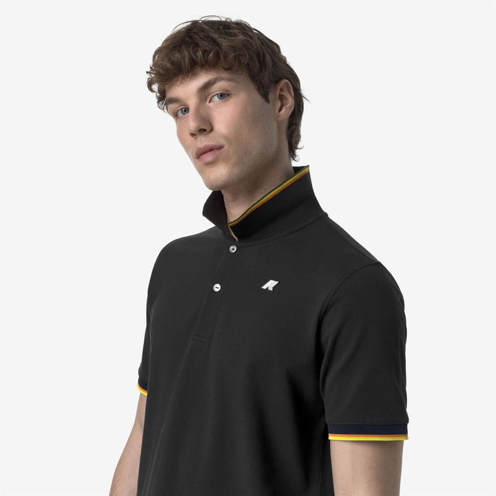K - Way - VINCENT PIQUE Polo pour Homme Noir pur - Lothaire