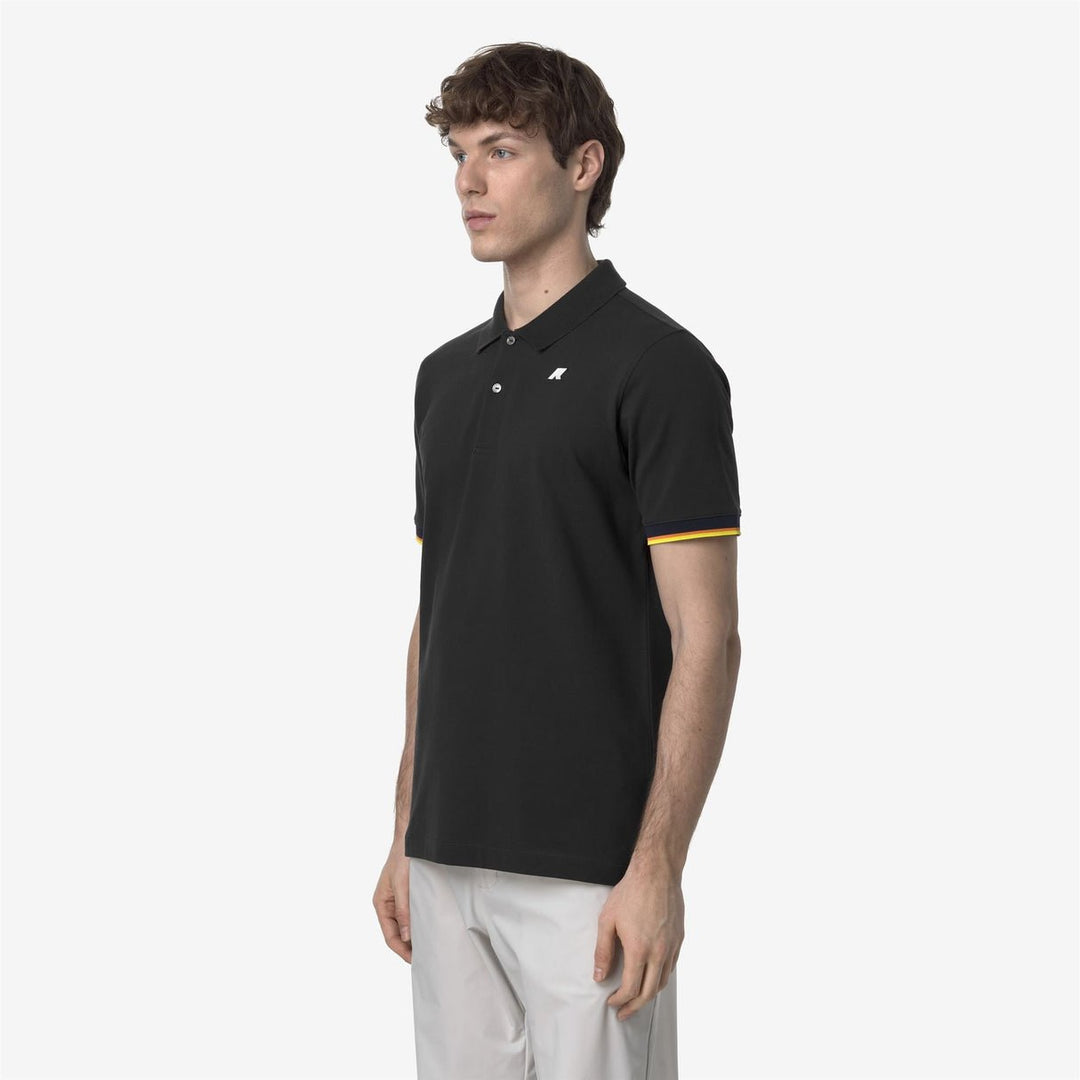 K - Way - VINCENT PIQUE Polo pour Homme Noir pur - Lothaire