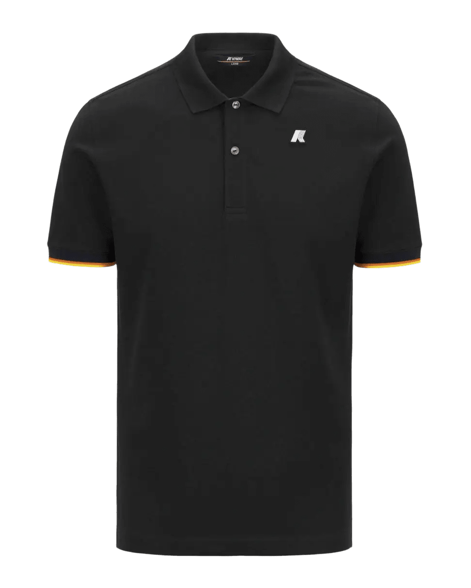 K - Way - VINCENT PIQUE Polo pour Homme Noir pur - Lothaire