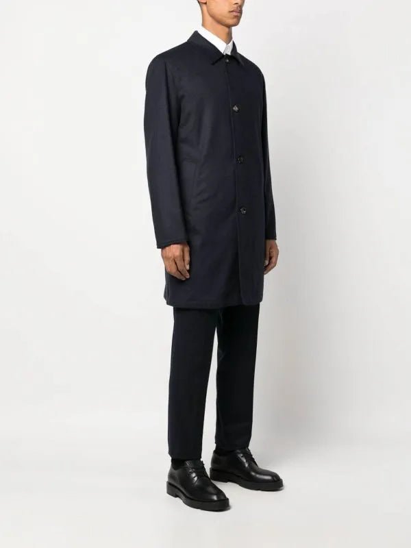 KIRED - Manteau en cahemire bleu marine - Lothaire