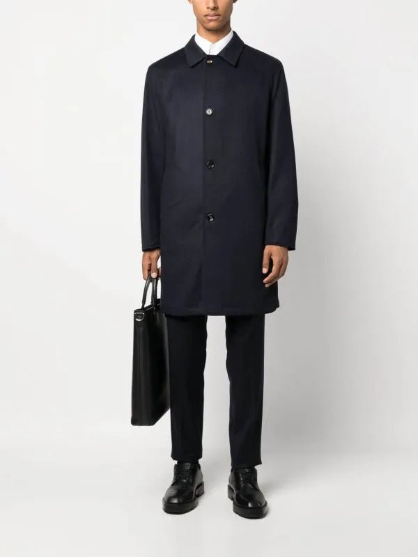 KIRED - Manteau en cahemire bleu marine - Lothaire