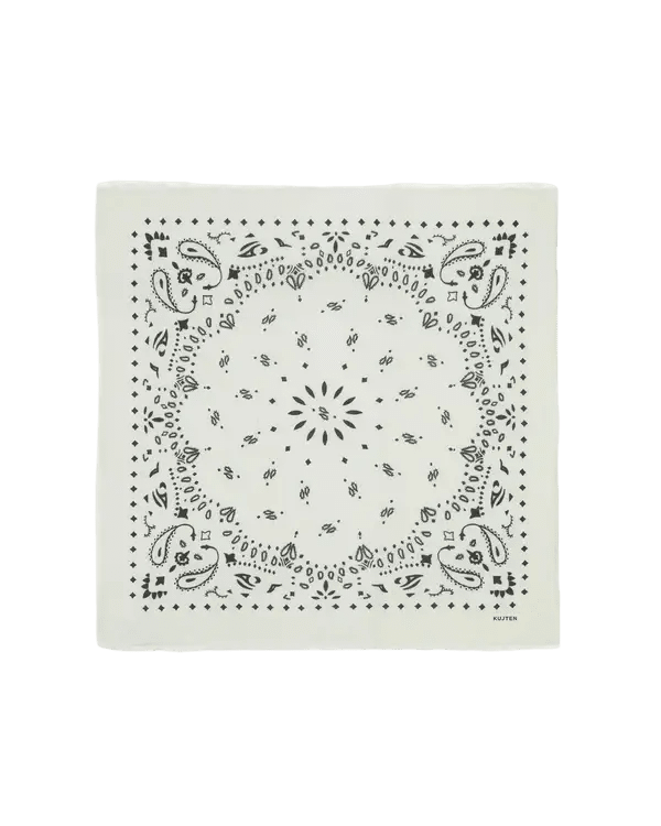 KUJTEN - Grand Bandana Hachiko en cachemire Blanc - Lothaire