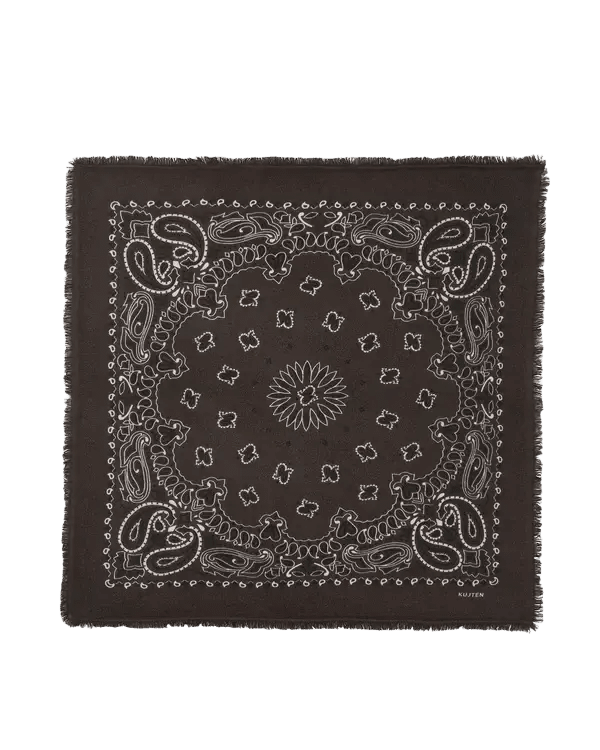 KUJTEN - Grand Bandana Hachiko en cachemire Marron - Lothaire