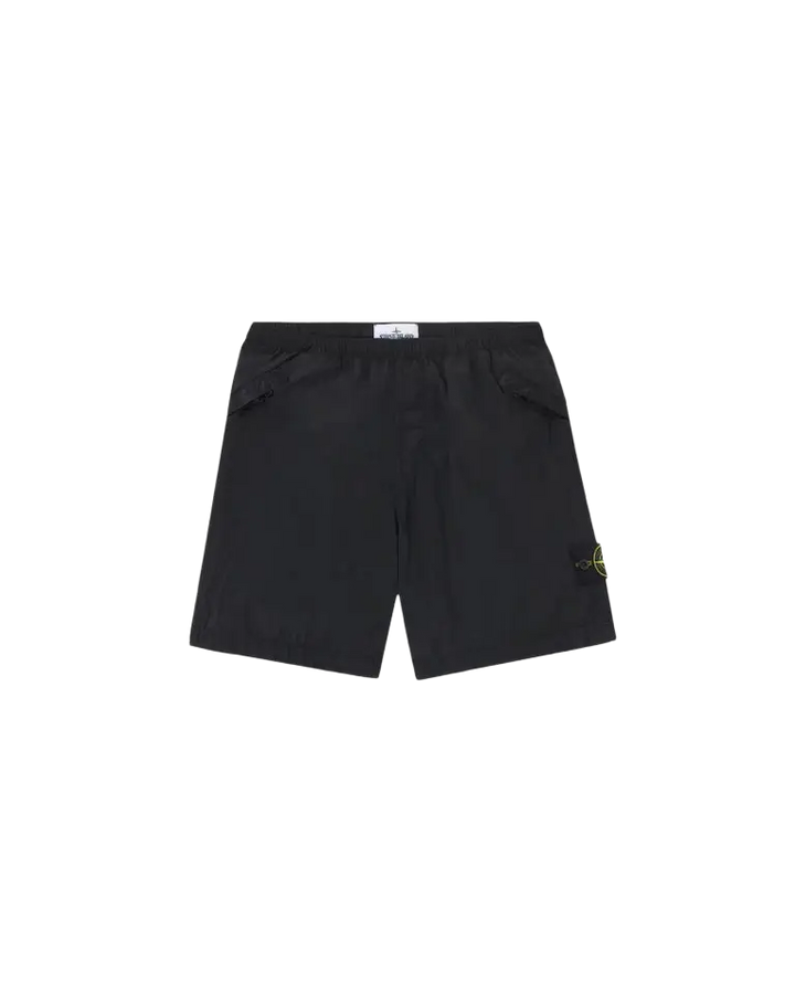 STONE ISLAND - Short confortable avec taille élastiquée Noir