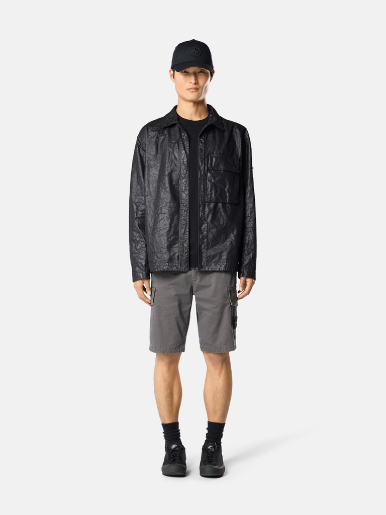 STONE ISLAND - Short cargo 'OLD' Gris Anthracite
