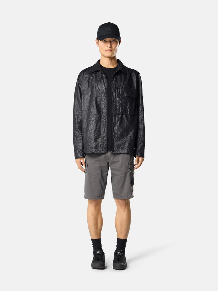 STONE ISLAND - Short cargo 'OLD' Gris Anthracite