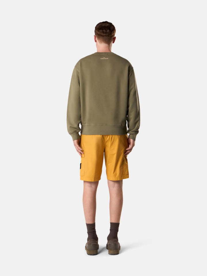 STONE ISLAND - Regular-fit Cargo Bermuda Shorts with Zip Pockets Jaune moutarde