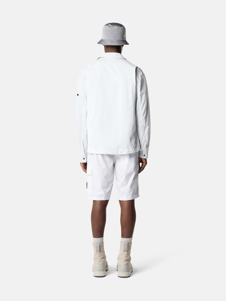 STONE ISLAND - Bermuda cargo coupe classique avec poches zippées Blanc