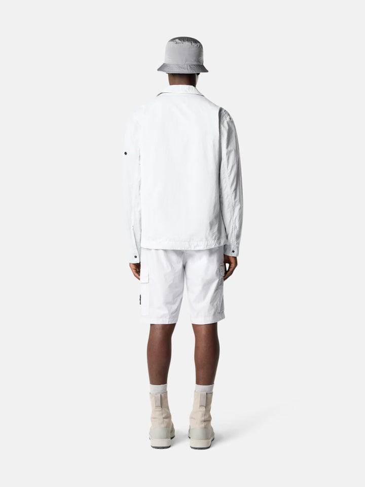 STONE ISLAND - Bermuda cargo coupe classique avec poches zippées Blanc
