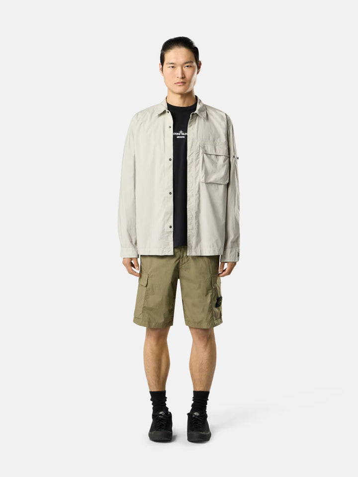 STONE ISLAND - Bermuda cargo Tela Paracadute Vert militaire