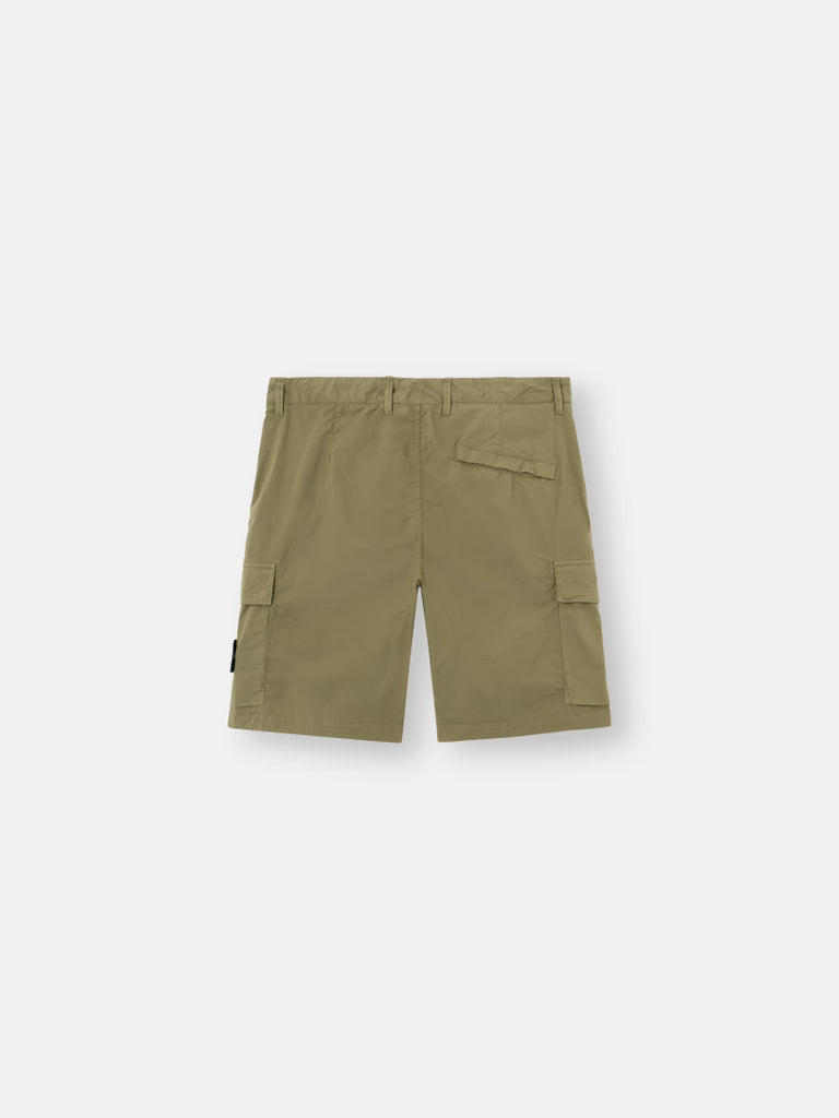 STONE ISLAND - Bermuda cargo Tela Paracadute Vert militaire