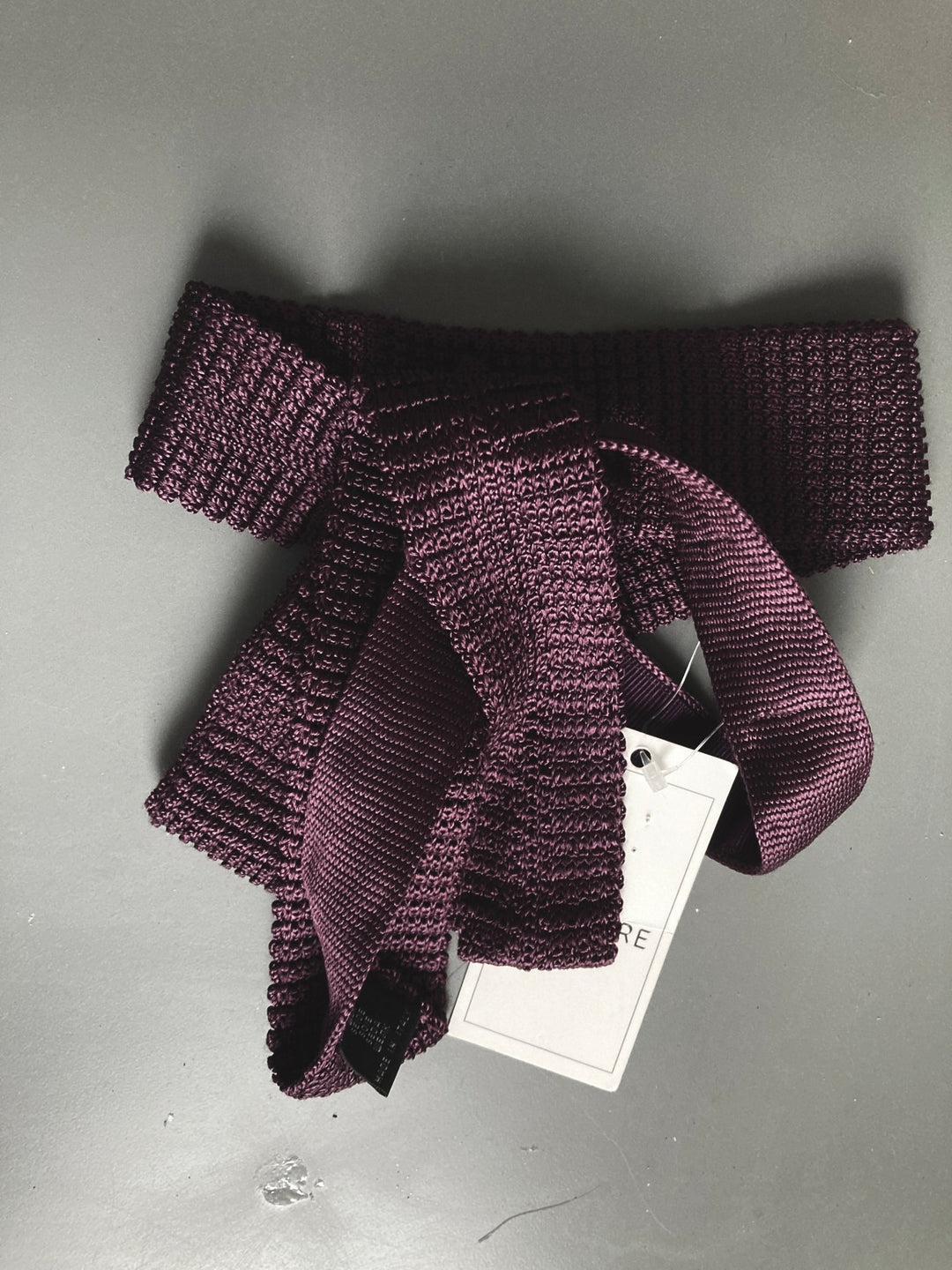 LANVIN - Cravate en tricot Aubergine - Lothaire