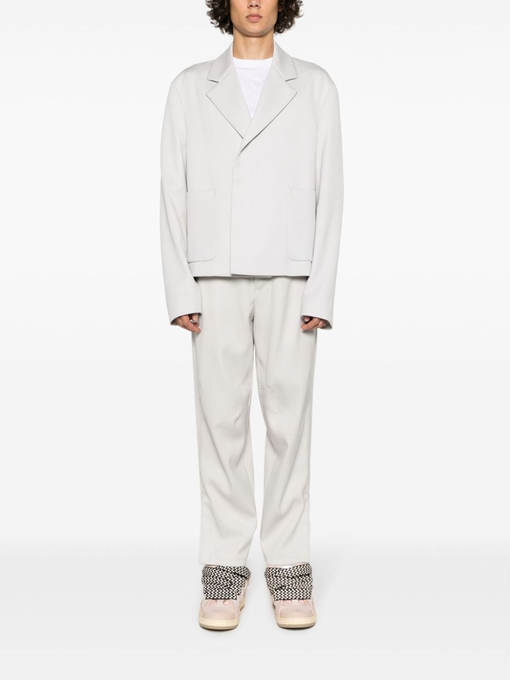 Lanvin Pantalon court en laine mastic - Lothaire