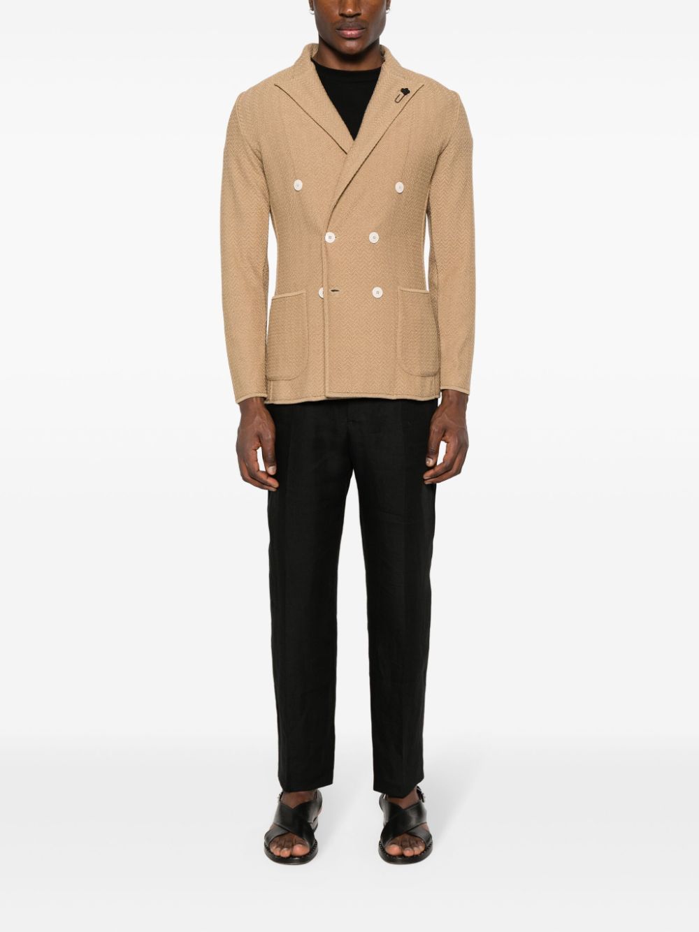 Lardini - Blazer croisé camel - Lothaire