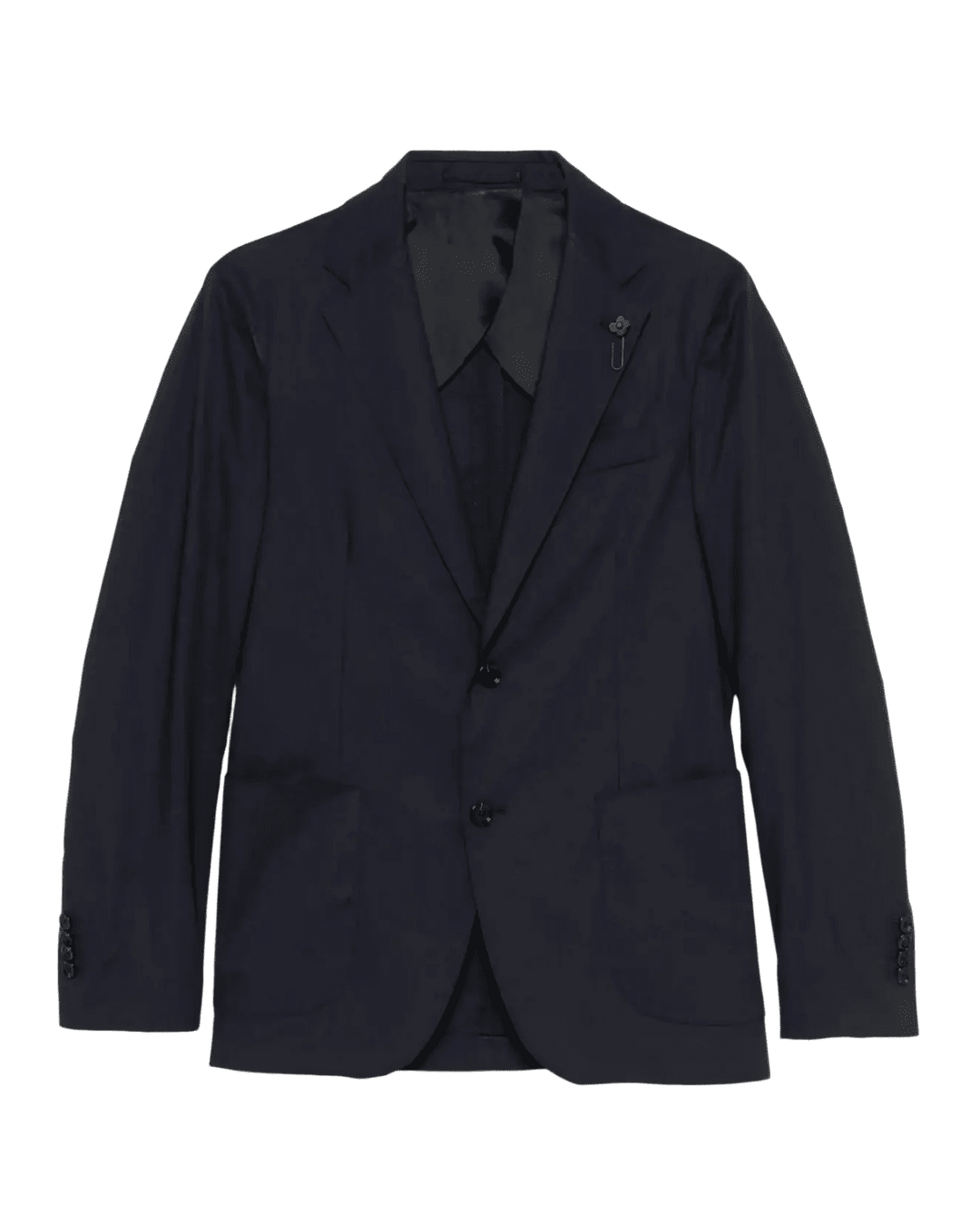 LARDINI - Blazer droit en coton stretch Bleu marine - Lothaire