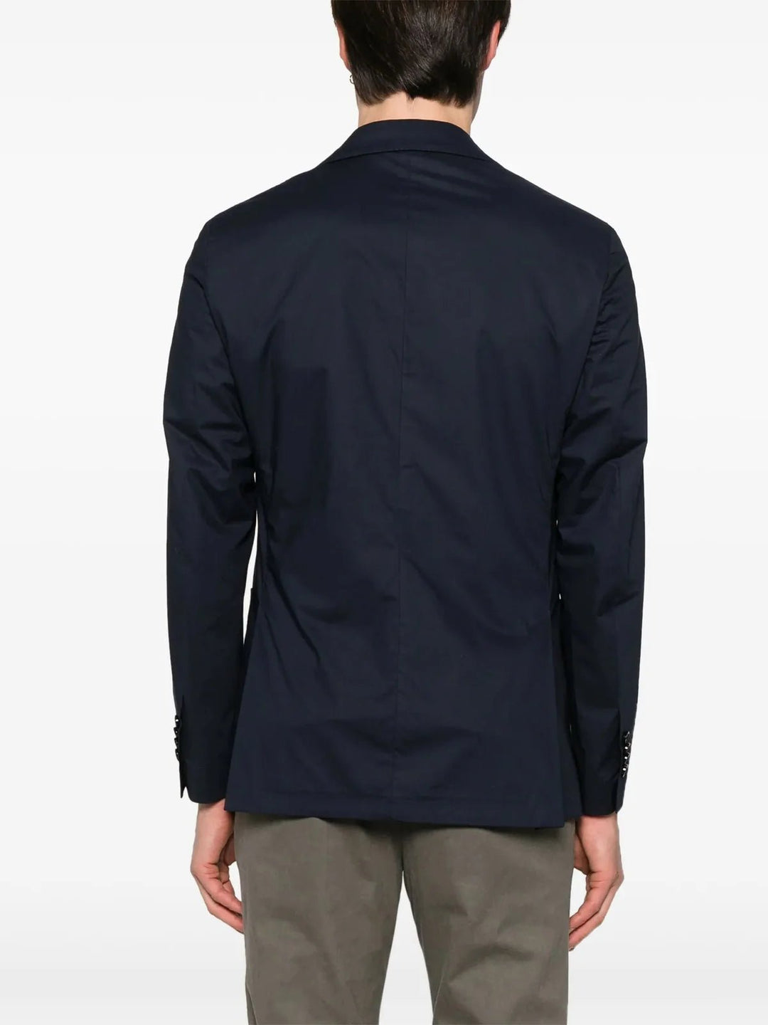 LARDINI - Blazer droit en coton stretch Bleu marine - Lothaire