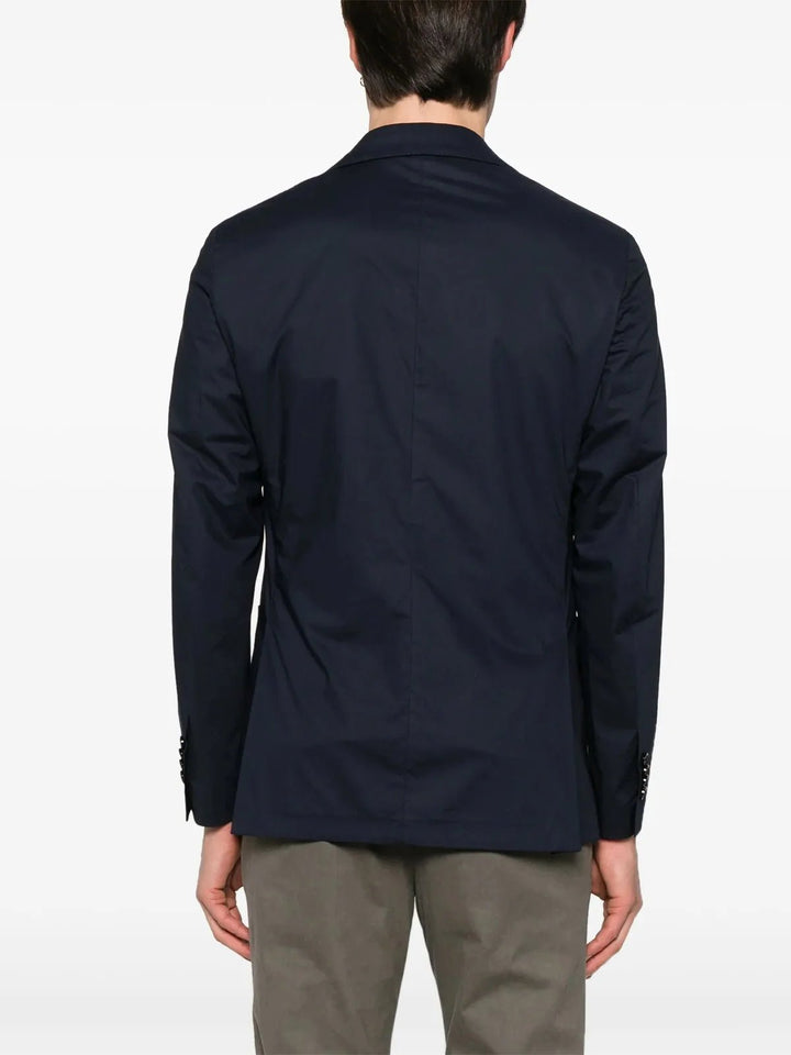 LARDINI - Blazer droit en coton stretch Bleu marine - Lothaire
