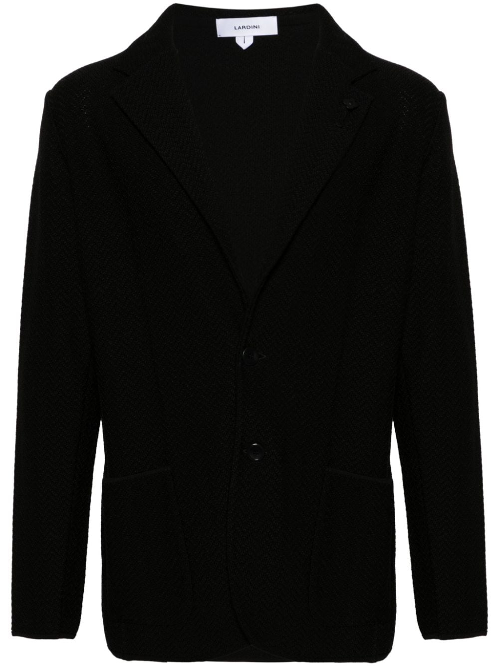 Lardini - Blazer noir en maille chevrons - Lothaire