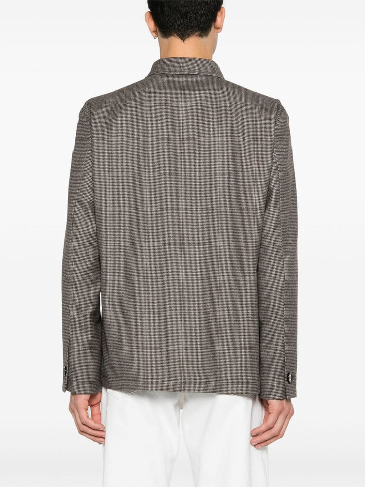 Lardini Surchemise boutonnée à motif pied - de - poule - Lothaire