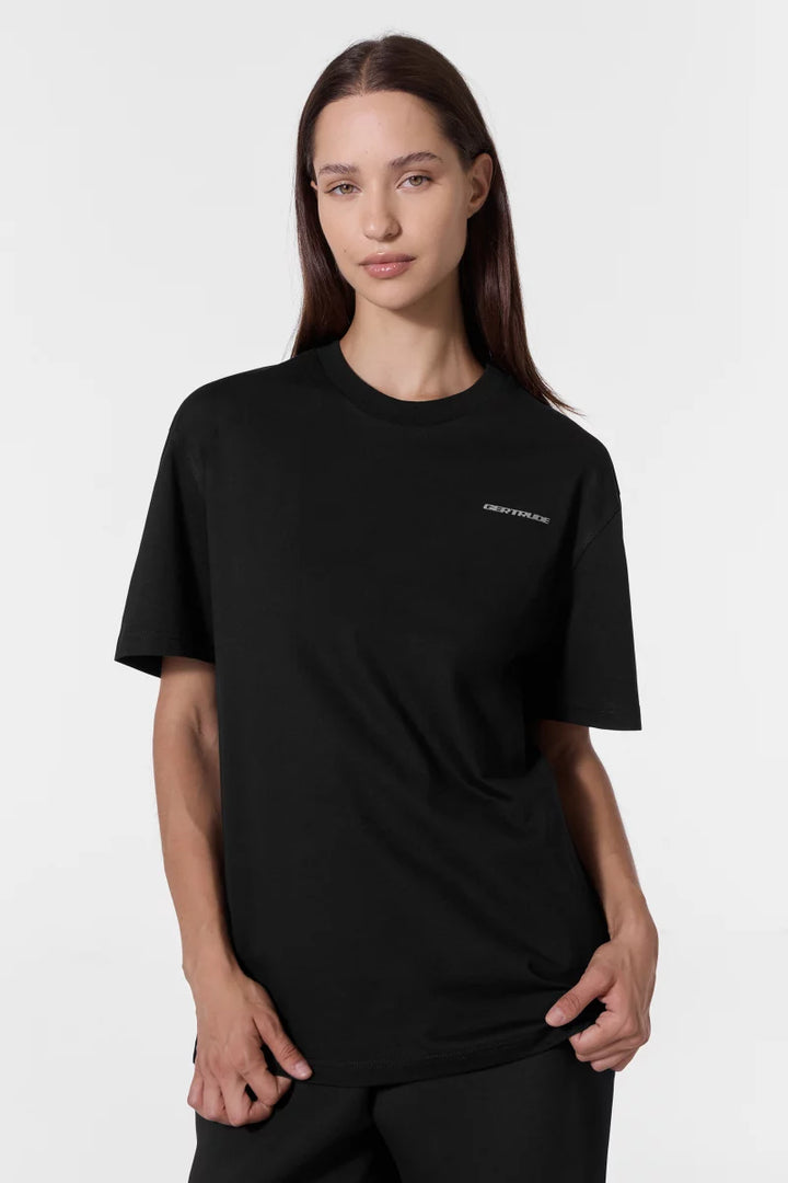 GERTRUDE - T-shirt Leonarchive en jersey de coton Noir