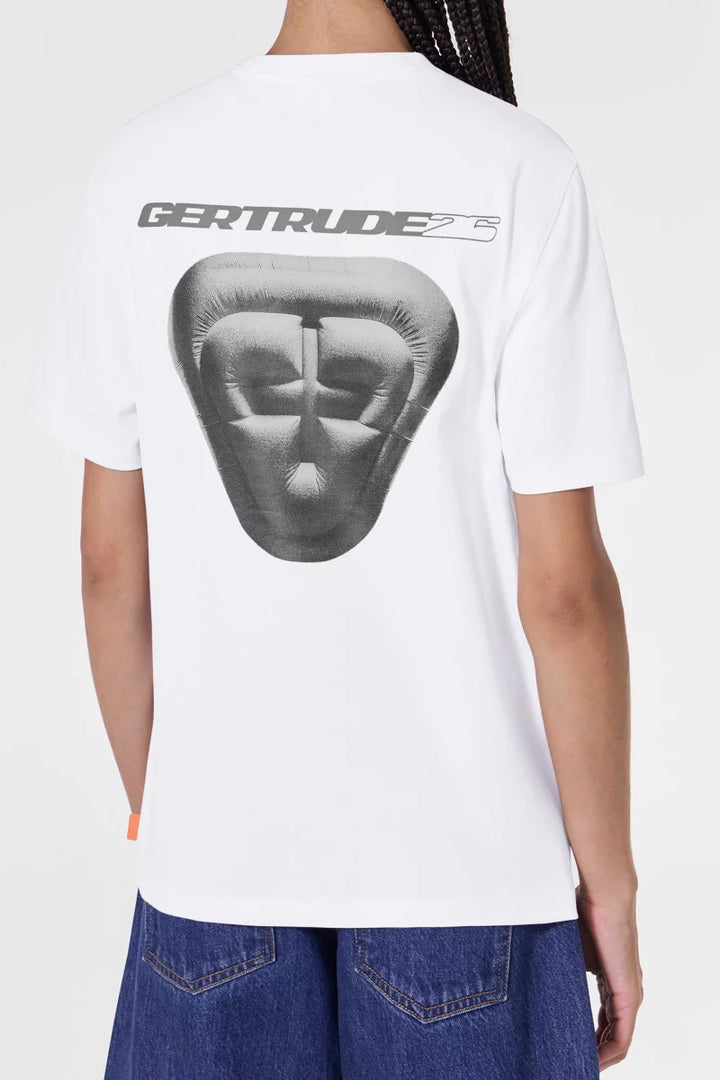 GERTRUDE - T-shirt Leonarchive en jersey de coton Blanc