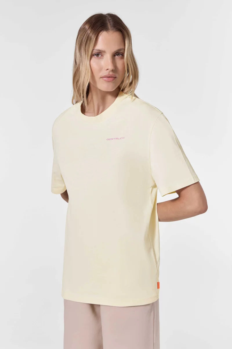 GERTRUDE - T-shirt Leongeo col rond Crème