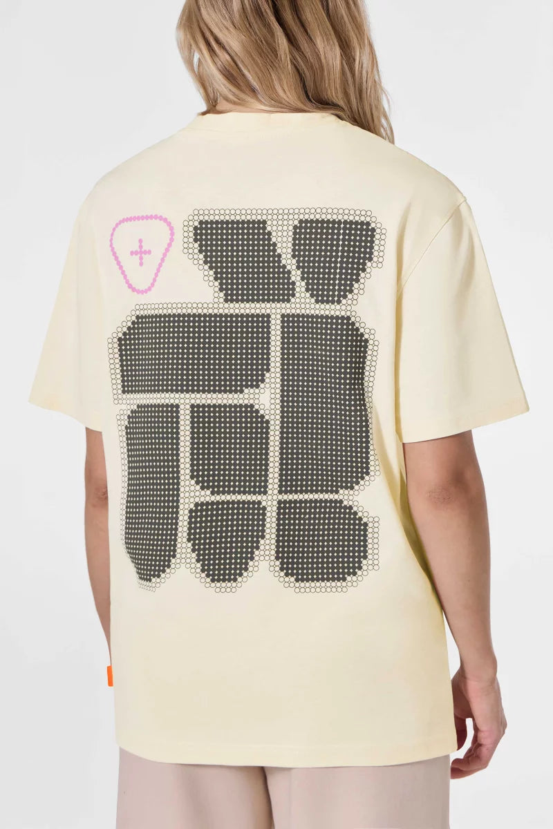 GERTRUDE - T-shirt Leongeo col rond Crème