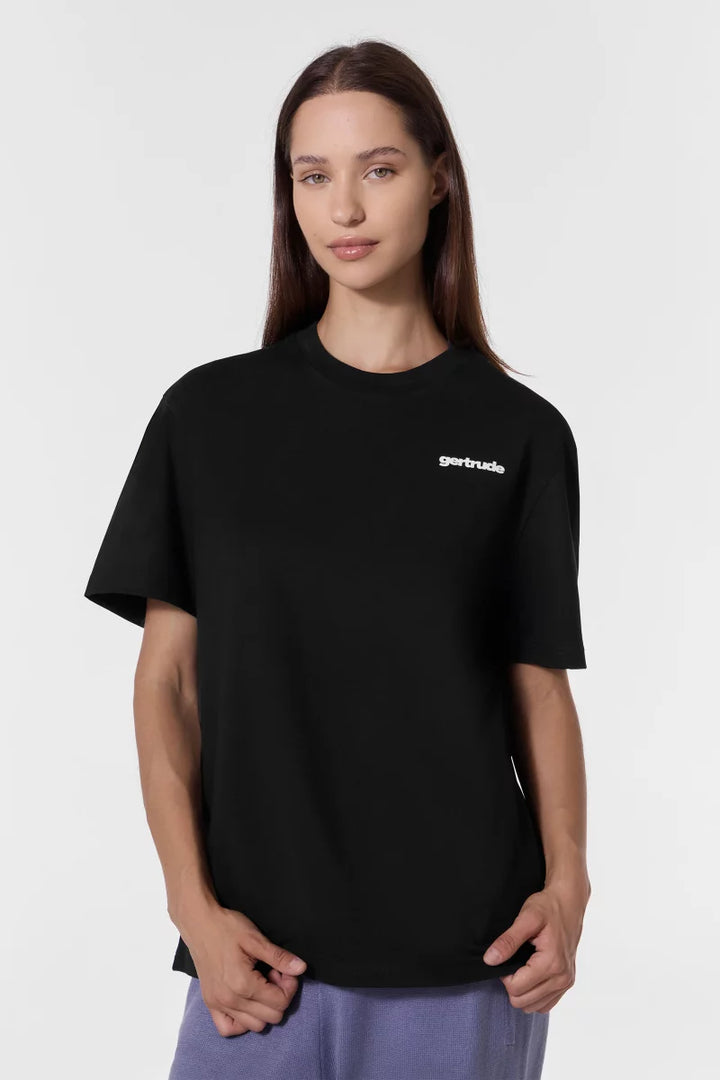 GERTRUDE - T-shirt Leonstripe en jersey aéré Noir