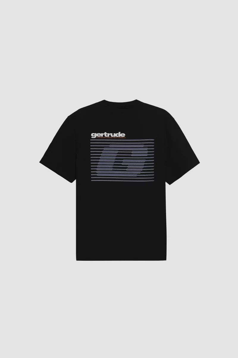 GERTRUDE - T-shirt Leonstripe en jersey aéré Noir
