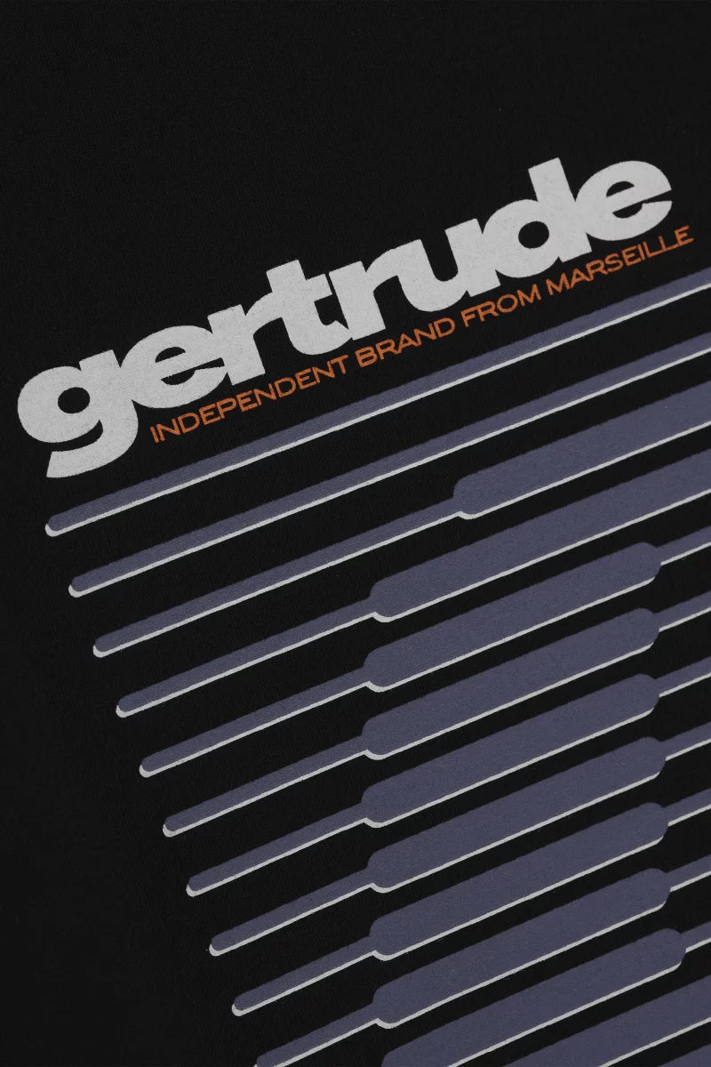 GERTRUDE - T-shirt Leonstripe en jersey aéré Noir