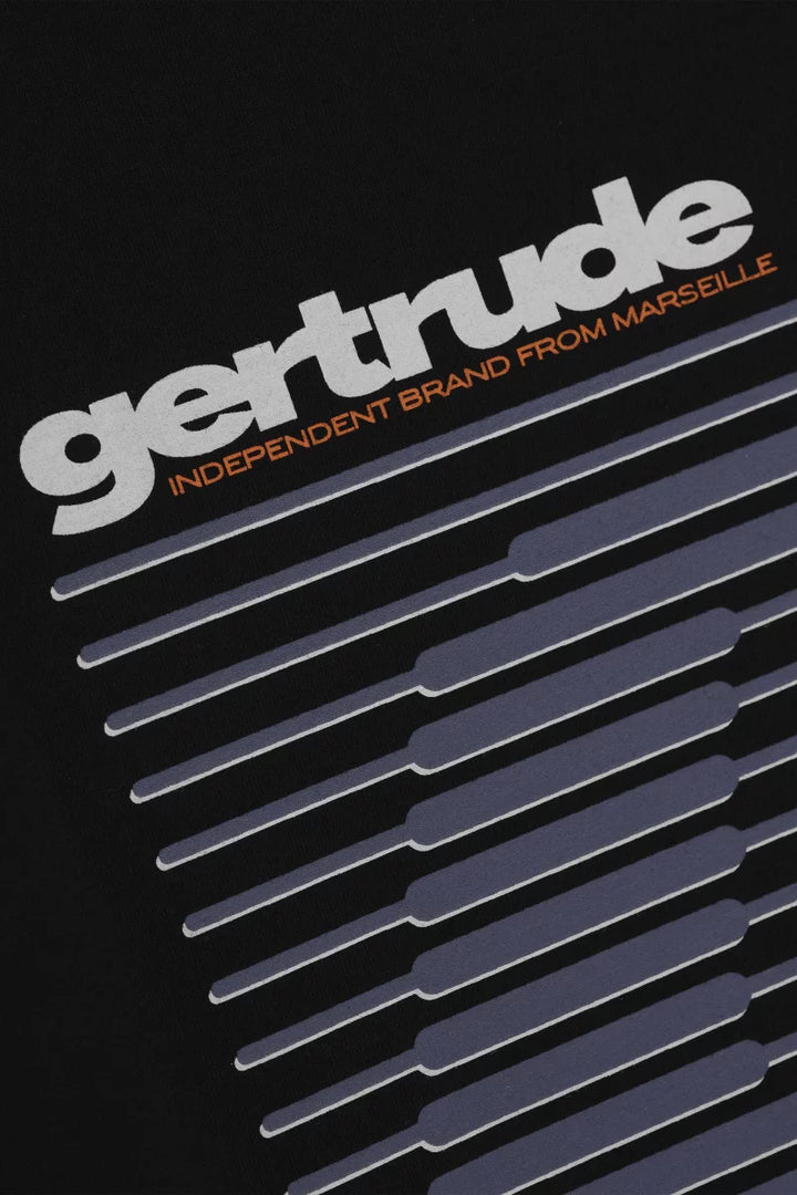 GERTRUDE - T-shirt Leonstripe en jersey aéré Noir