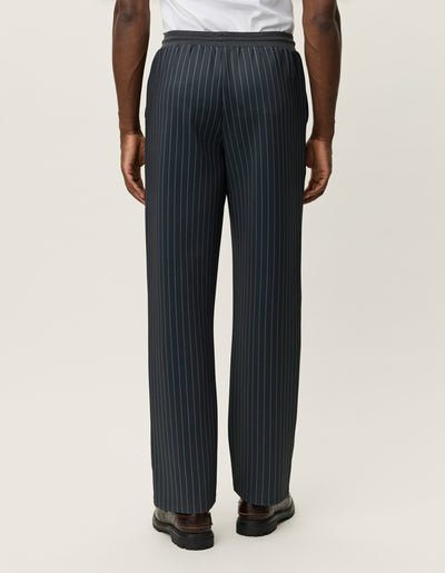 LES DEUX - Ballier Pinstripe Casual Pants Marine à rayures bleues - Lothaire