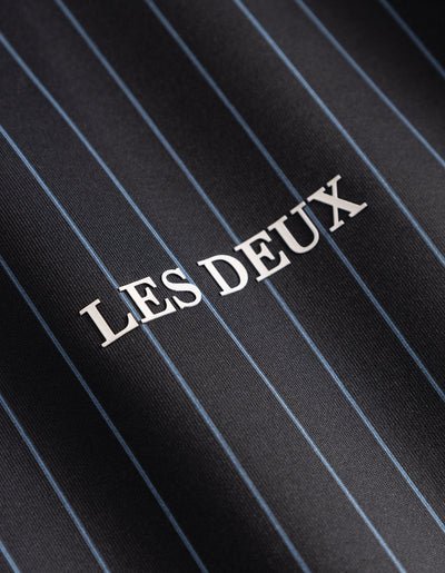 LES DEUX - Ballier Pinstripe Jacket Marine à rayures - Lothaire