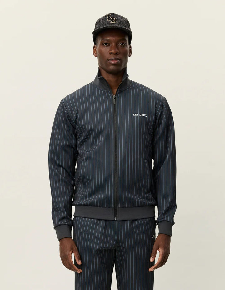 LES DEUX - Ballier Pinstripe Jacket Marine à rayures - Lothaire