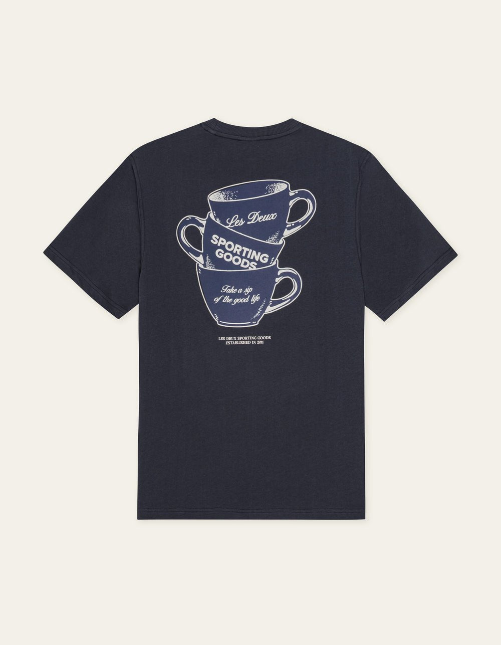 LES DEUX - Ben Artist T-Shirt Bleu marine foncé - Lothaire