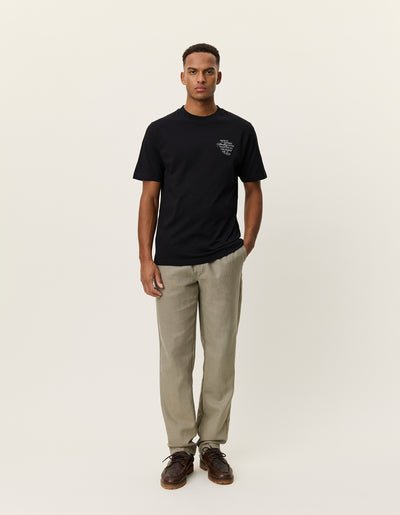 LES DEUX - Ben Faience T-Shirt Noir - Lothaire