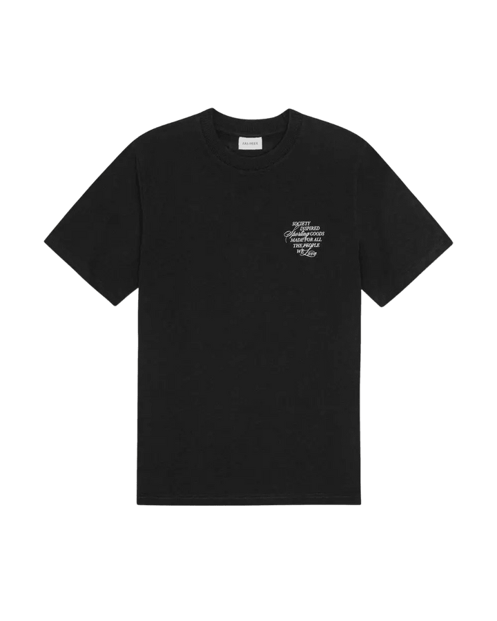 LES DEUX - Ben Faience T-Shirt Noir - Lothaire