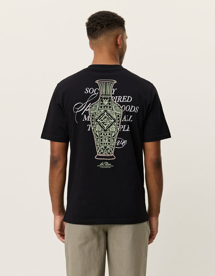 LES DEUX - Ben Faience T-Shirt Noir - Lothaire