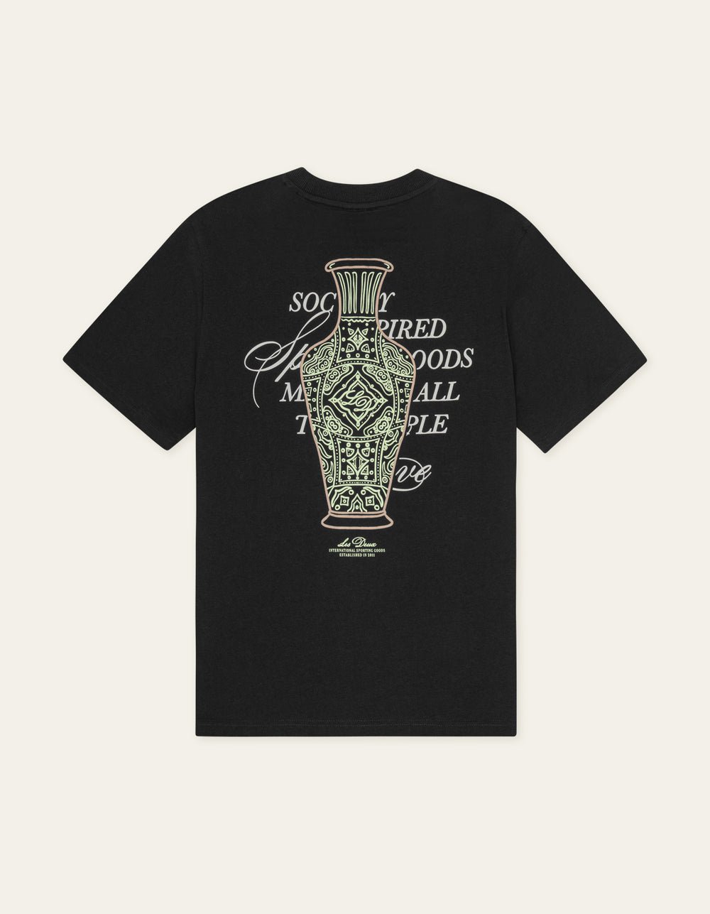 LES DEUX - Ben Faience T-Shirt Noir - Lothaire