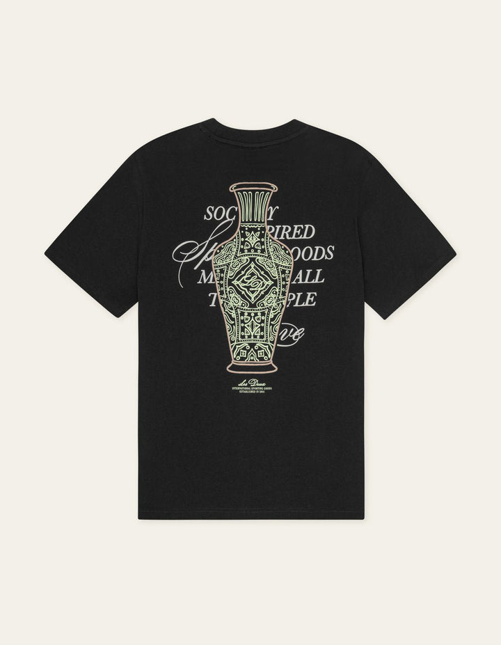 LES DEUX - Ben Faience T-Shirt Noir - Lothaire