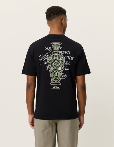 LES DEUX - Ben Faience T-Shirt Noir - Lothaire
