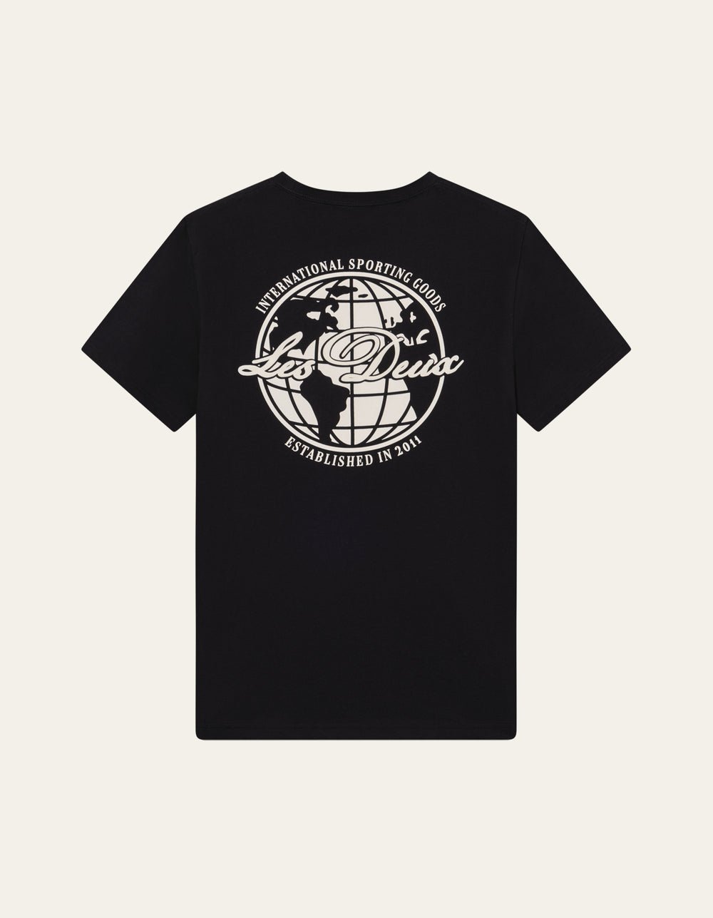 LES DEUX - Ben Globe T-Shirt Noir - Lothaire