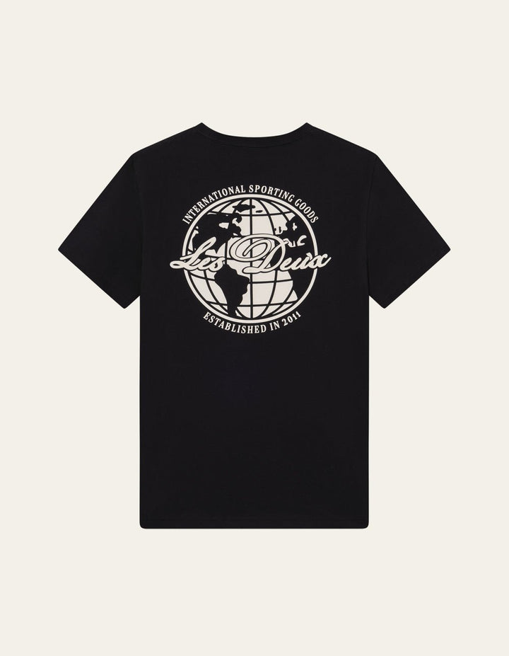LES DEUX - Ben Globe T-Shirt Noir - Lothaire