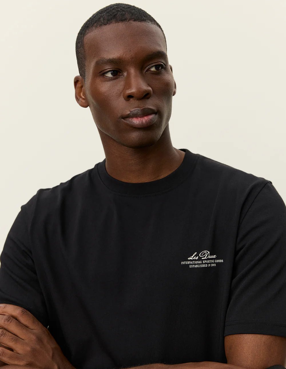 LES DEUX - Ben Globe T-Shirt Noir - Lothaire
