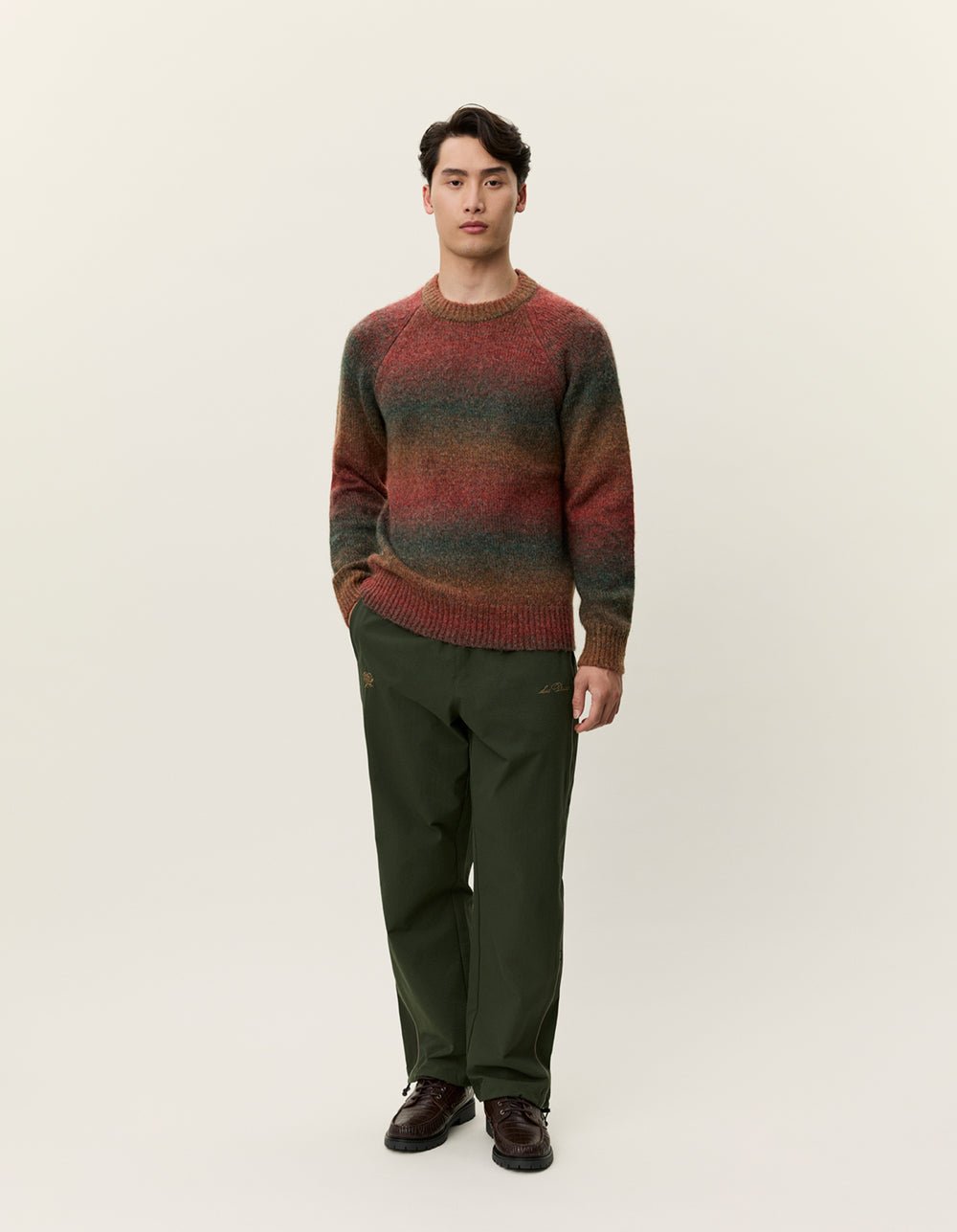 LES DEUX - Brad Gradient Knit Jumper Brun rouge - Lothaire